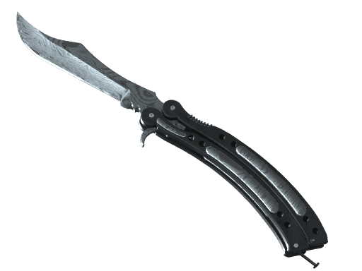 Butterfly Knife Damascus Steel CS2 skin