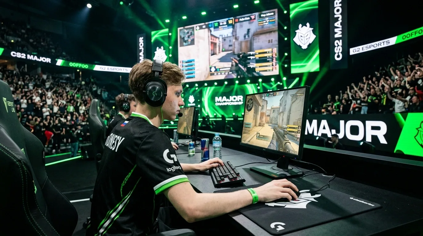 m0NESY competing at a major Counter-Strike 2 tournament